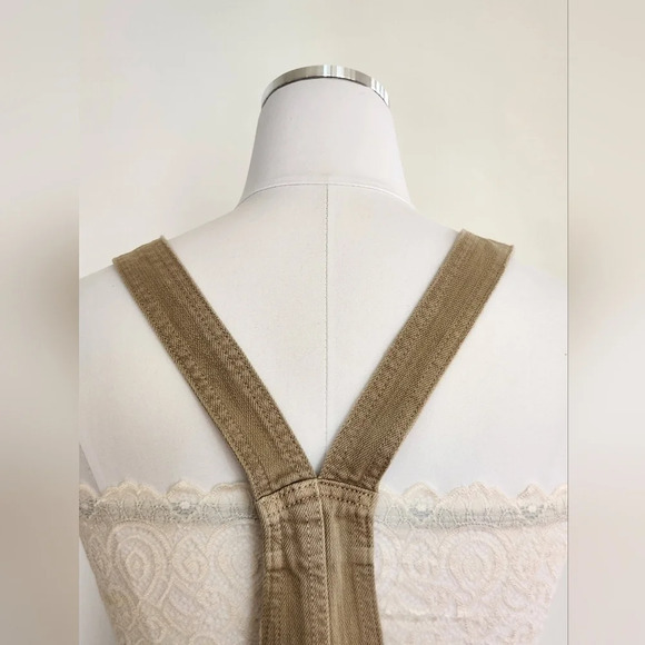 NWT || AERIE || khaki, green, overalls, bibs, shorts, pockets, casual, size xs - Picture 5 of 7